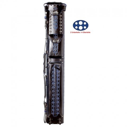 Lederköcher Arizona 2/4 schwarz-blau