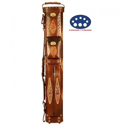 Lederköcher Texas 3/5 braun