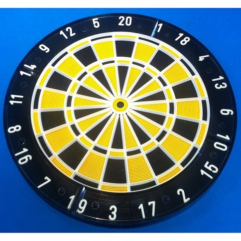 E-Dart Scheibe in schwarz-gelb