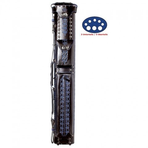 Lederköcher Arizona 3/5 schwarz-blau