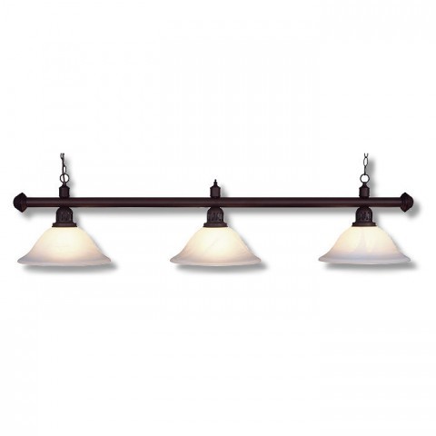 Billardleuchte Nizza Antikbraun/Glasschirme