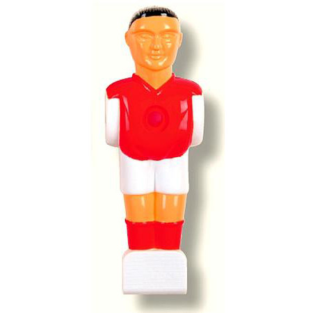 Kickerfigur (Bomber-Profi) rot-weiß 16mm